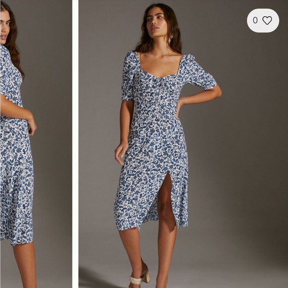 Favorite Daughter Floral Midi Dress Size: L - Picture 4 of 5